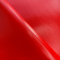 Ткань ПВХ 600 гр/м2 плотная, Красный (Ширина 150см), на отрез  в Сызрани