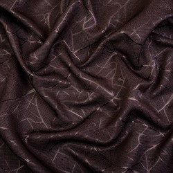 Ткань Блэкаут для штор &quot;Ледовое тиснение цвет Темно-Коричневый&quot; (на отрез)  в Сызрани