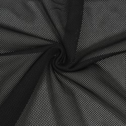 Трикотажная Сетка 75 г/м2, цвет Черный (на отрез)  в Сызрани
