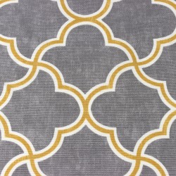 Интерьерная ткань Дак (DUCK), принт &quot;Орнамент на Сером&quot; (на отрез)  в Сызрани