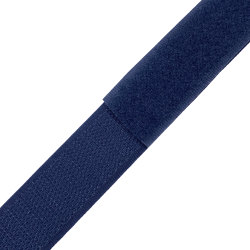 Контактная лента 25мм цвет Тёмно-Синий (Велькро-липучка), на отрез  в Сызрани