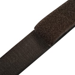 Контактная лента 40мм (38мм) цвет Тёмно-Коричневый (велькро-липучка, на отрез)  в Сызрани
