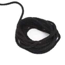 Шнур для одежды тип 2, цвет Чёрный (плетено-вязаный/полиэфир)  в Сызрани
